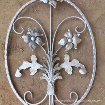 Forged Iron Decoration Components for Wrought iron Handrail Forged Ornaments Panels for wrought iron fence or gate